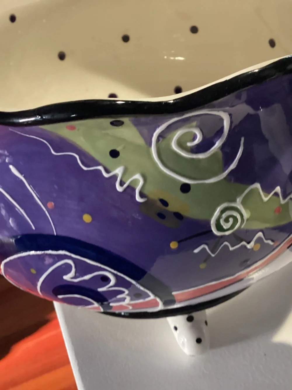 MACKENZIE CHILD.  VIBES “. BY SPIRAL. BOWL / vase. FUNKY ❣️❣️❣️❣️